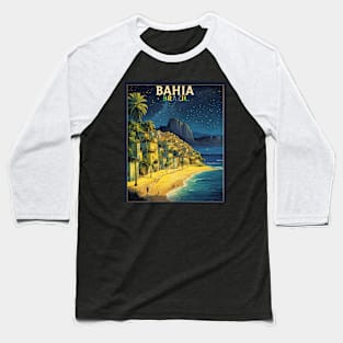 Salvador Bahia Brazil Flag Vintage Tourism Travel Poster Baseball T-Shirt